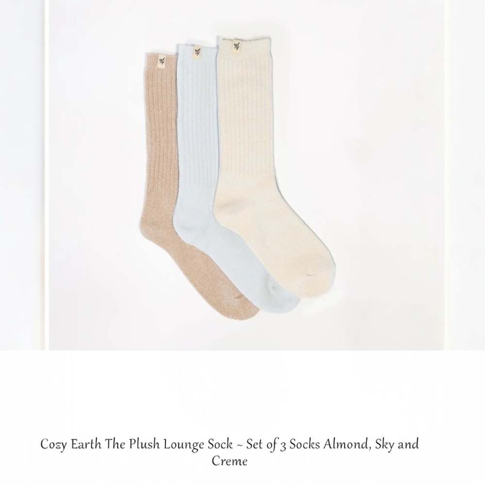 Cozy Earth The Plush Lounge Socks 3 Packs Bundle Set of 9 Socks XSmall/Small NEW - Picture 3 of 13